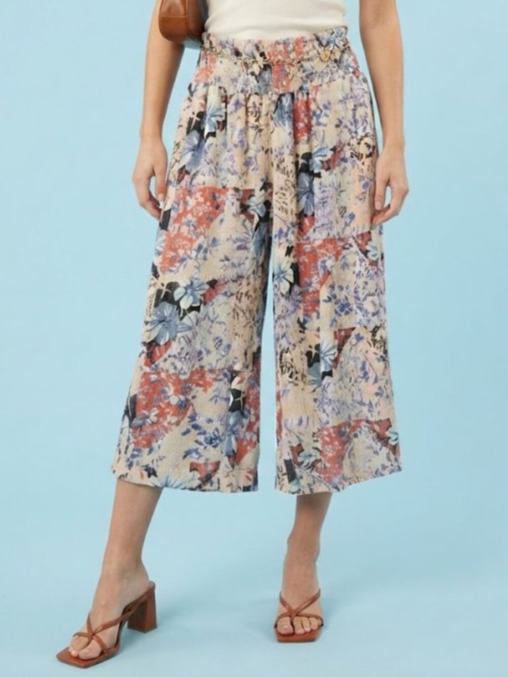 Pastel Floral Patchwork Capris